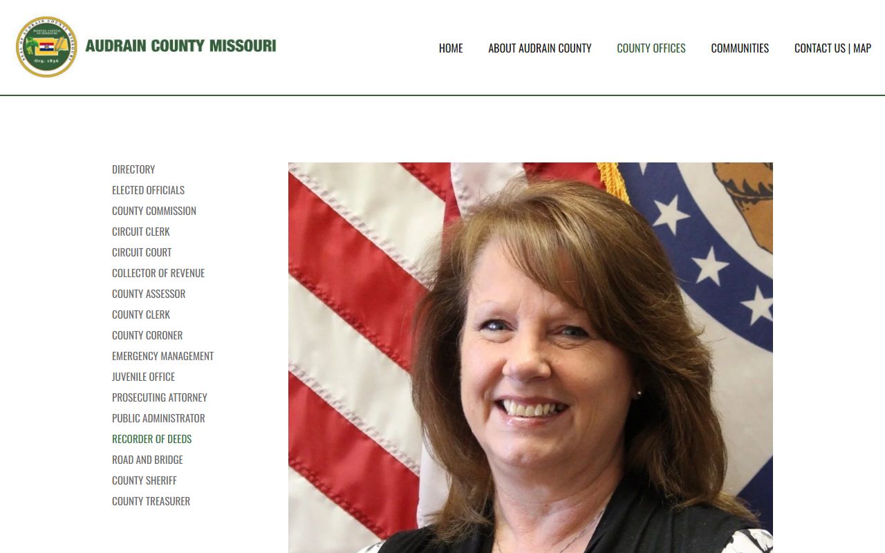 Audrain County Recorder of Deeds office website for deed records