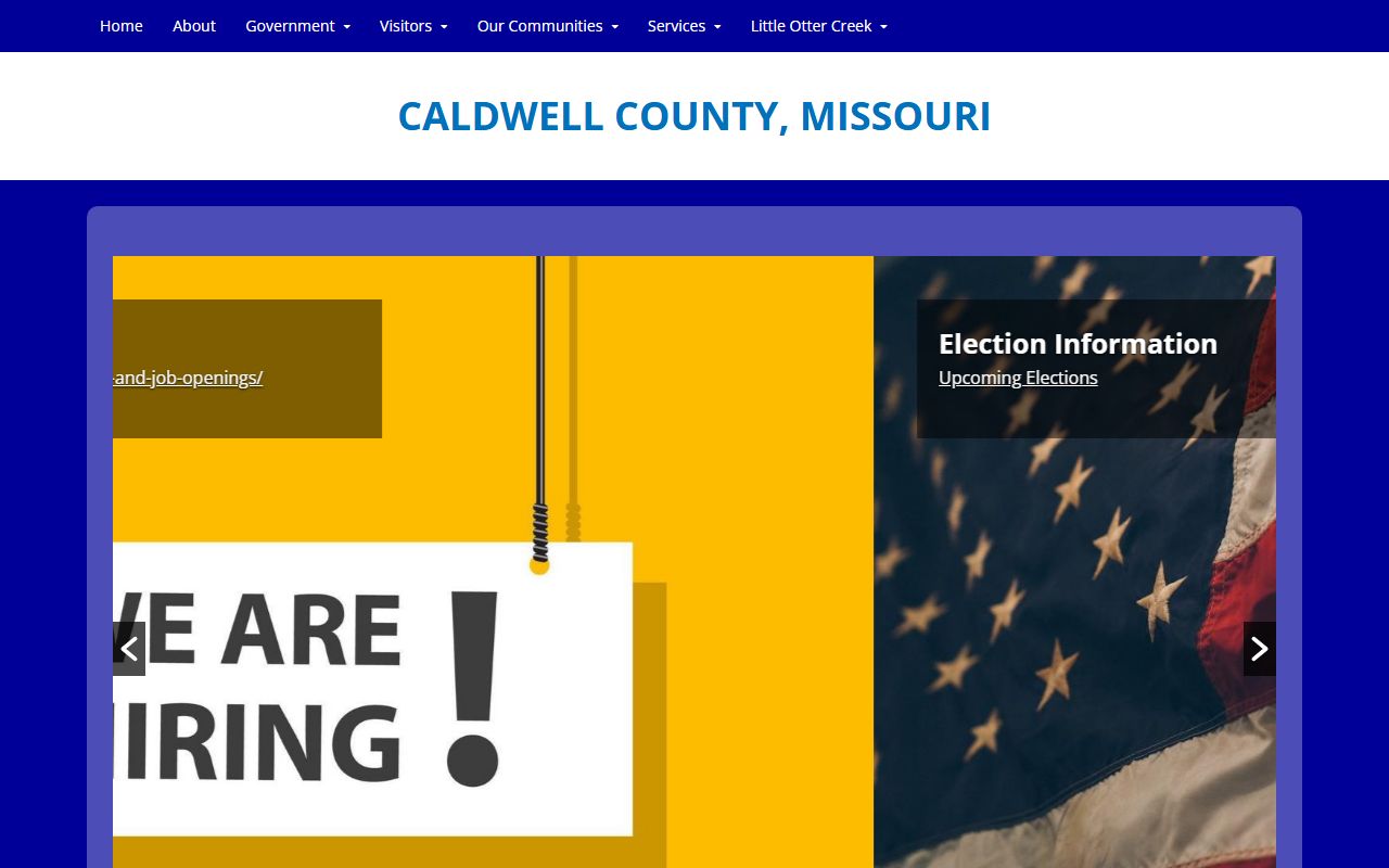 Caldwell County government website for deed records access