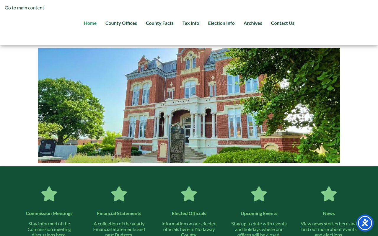 Nodaway County government website for deed records information