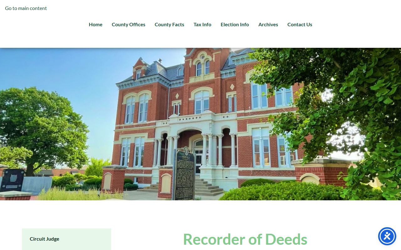 Nodaway County Recorder of Deeds office for deed records