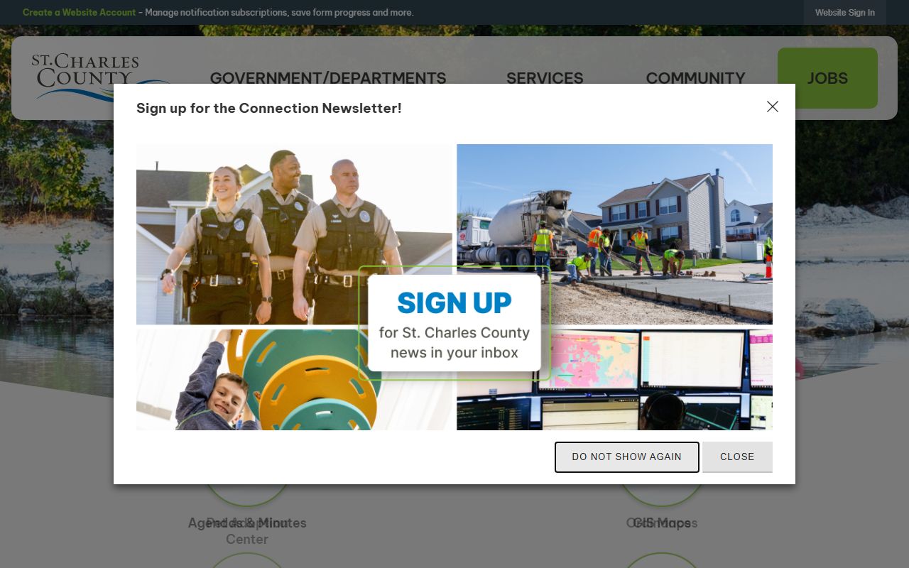 St. Charles County government website for deed records access