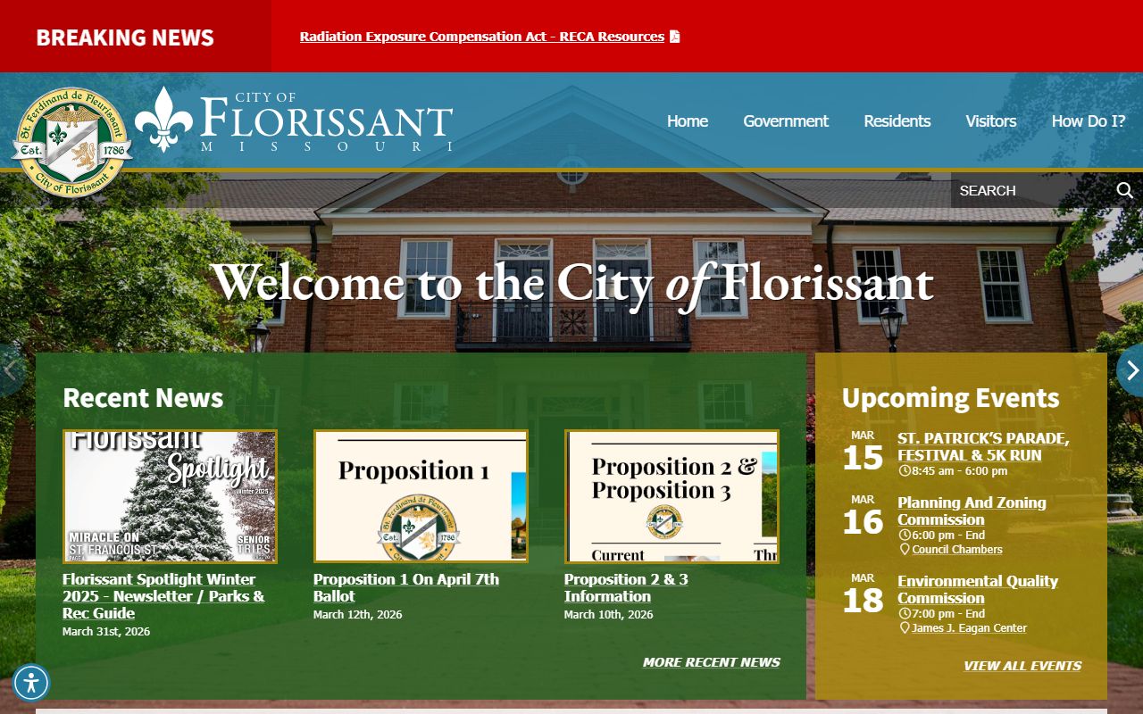 City of Florissant resource page for St. Louis County deed records